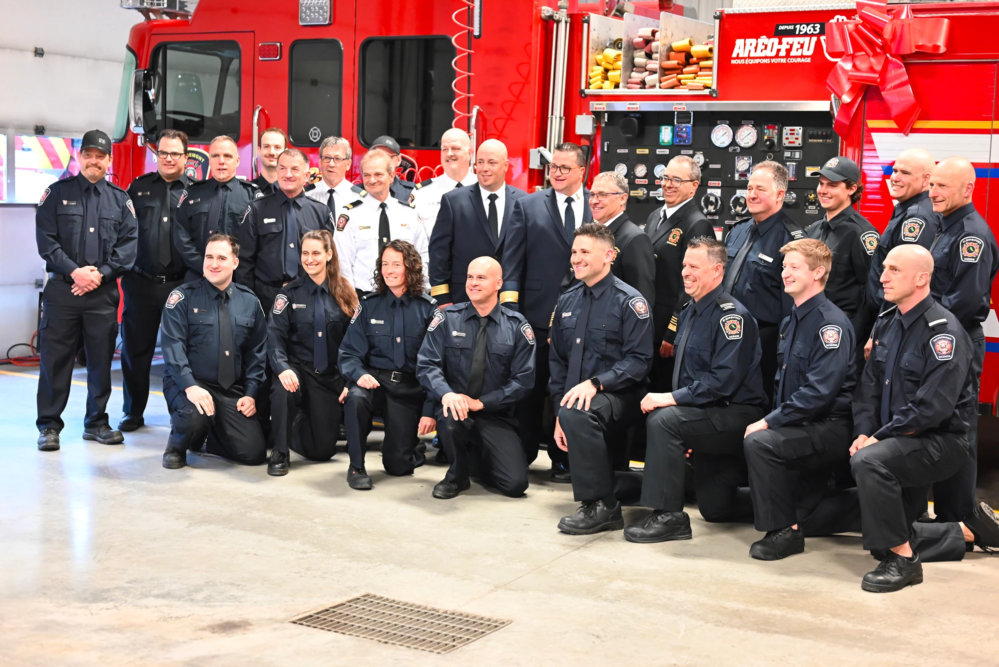 Photo de groupe des pompiers