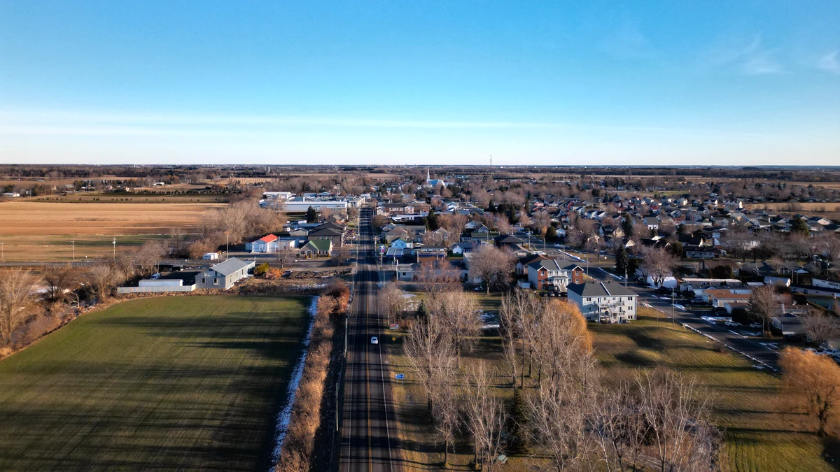 Vue aérienne de la municipalité de Saint-Jean-Baptiste