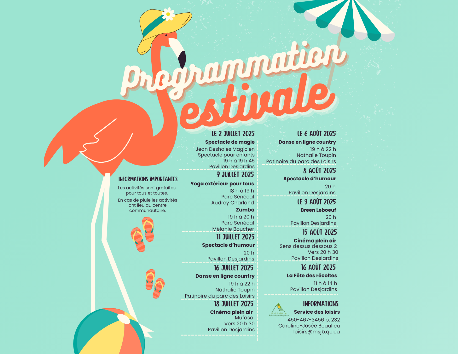 programmation estivale
